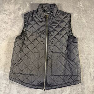 SHEIN Black Quilted vest with Gold Zipper.  Women’s M/6